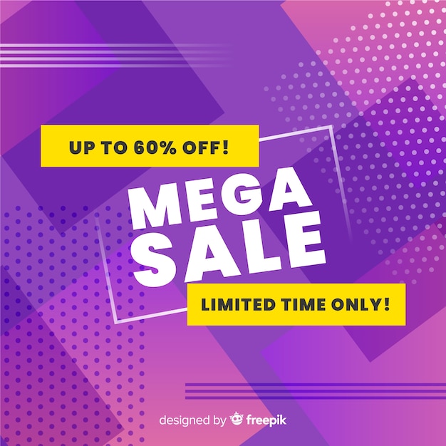 Flat abstract mega sales background