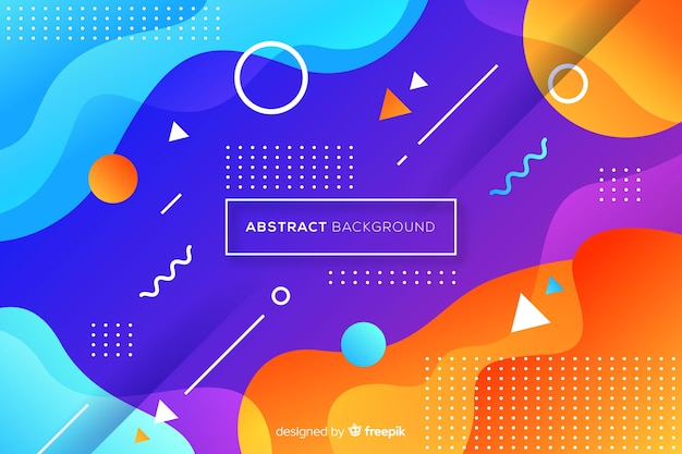 Flat abstract rounded shape background