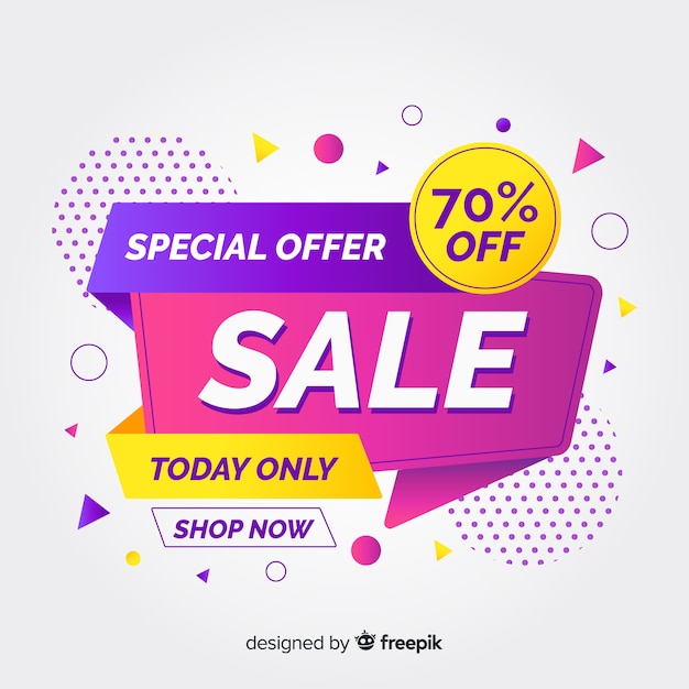 Flat abstract special sales background