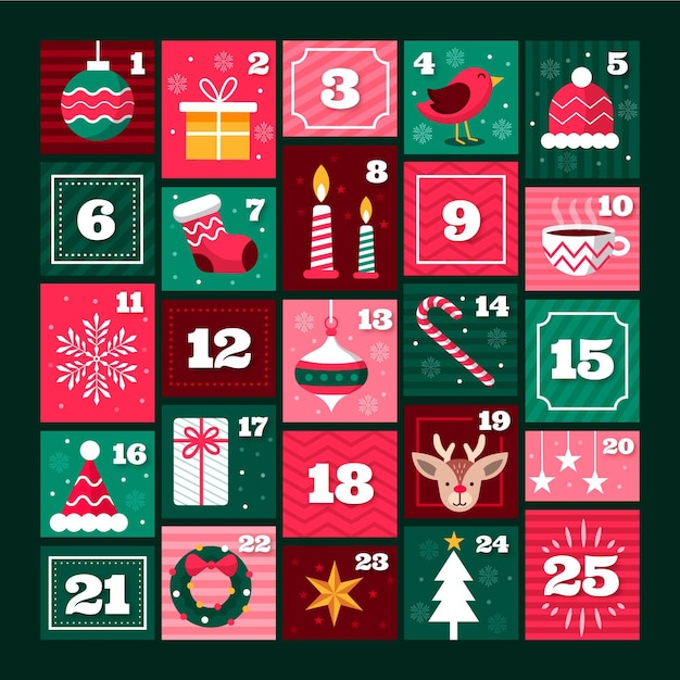 Flat advent calendar