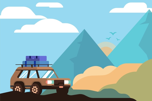 Free Vector flat adventure background