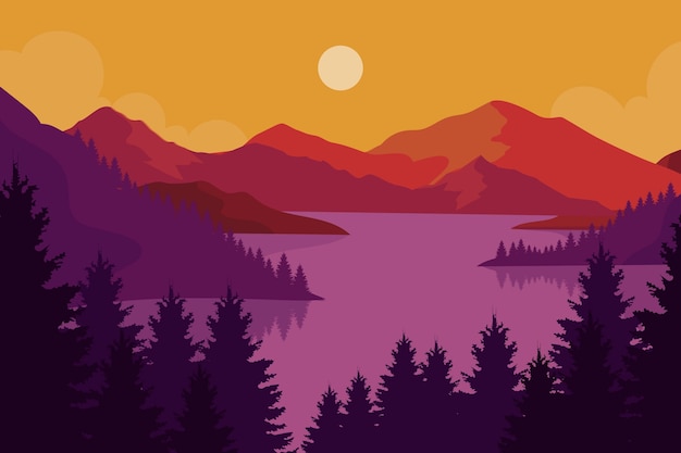 Free Vector flat adventure background