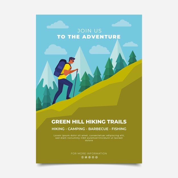 Flat adventure hiking flyer