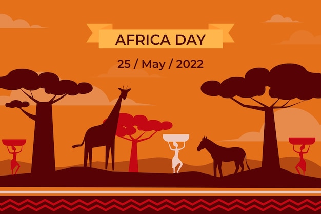 Free Vector flat africa day background