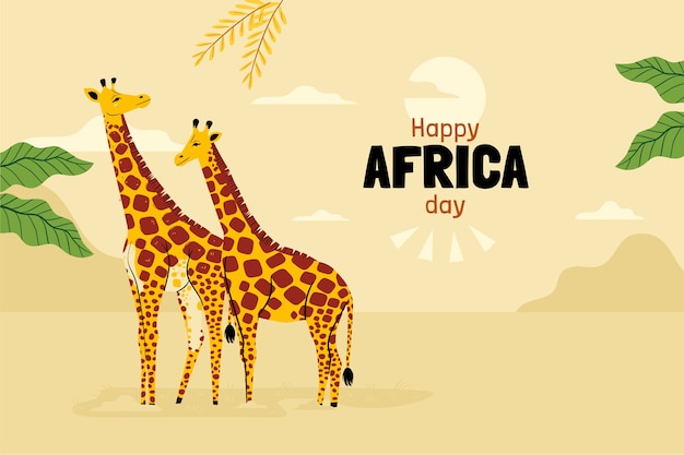 Flat africa day background