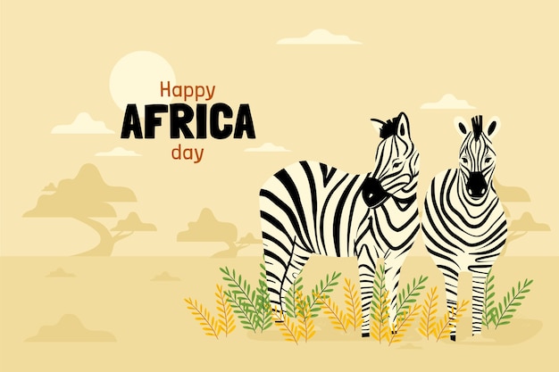 Free Vector flat africa day background