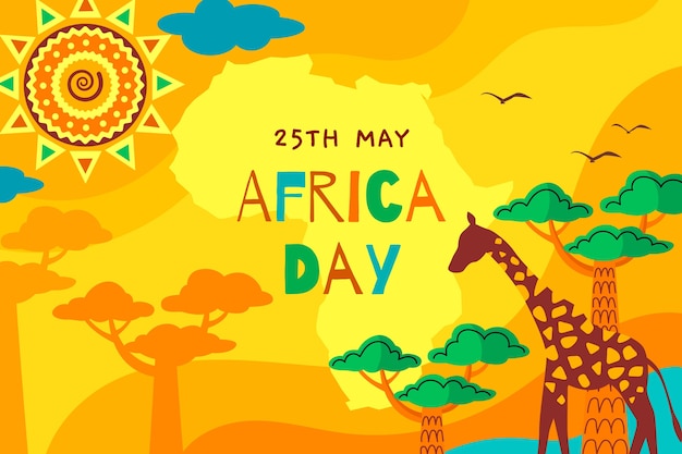 Free Vector flat africa day background