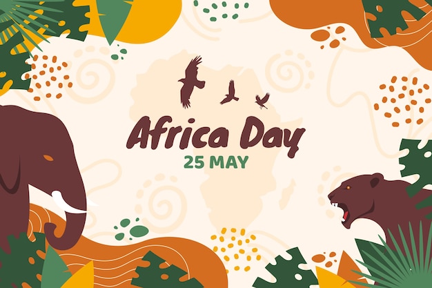 Flat africa day background