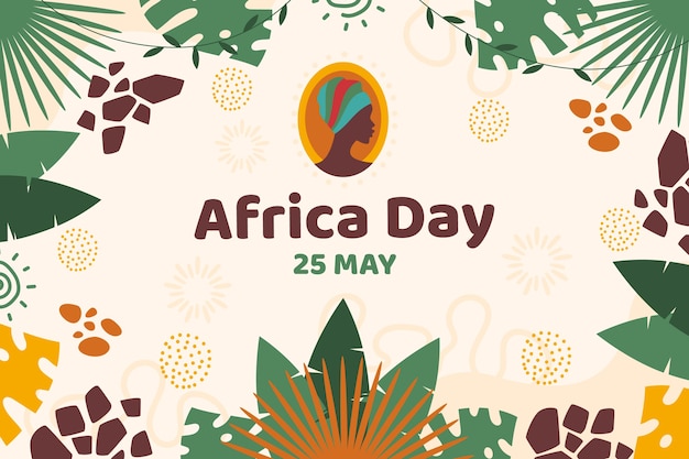 Flat africa day background