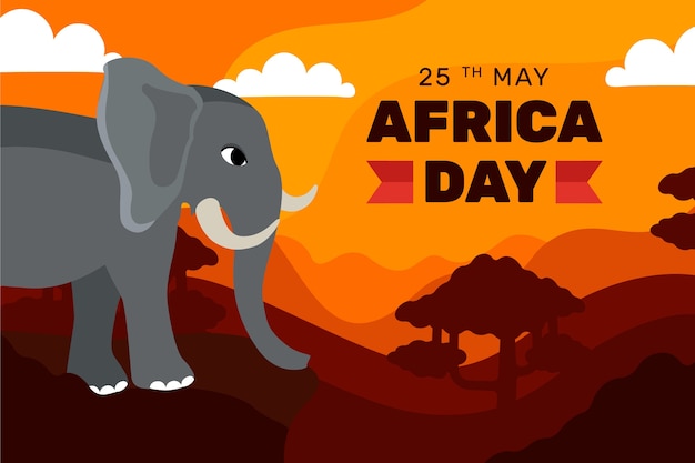 Free Vector flat africa day background