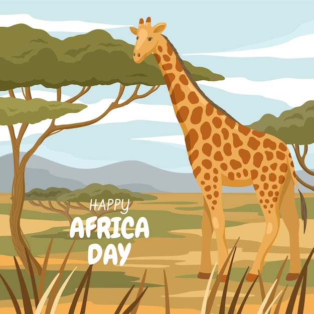 Free Vector flat africa day celebration illustration