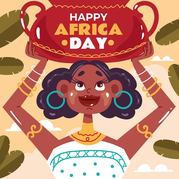 Free Vector flat africa day illustration