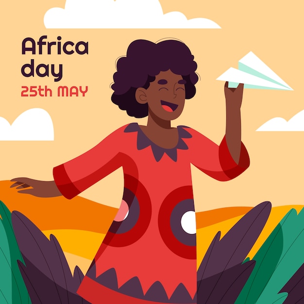 Free Vector flat africa day illustration