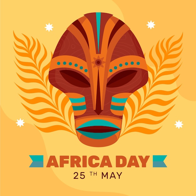 Flat africa day illustration