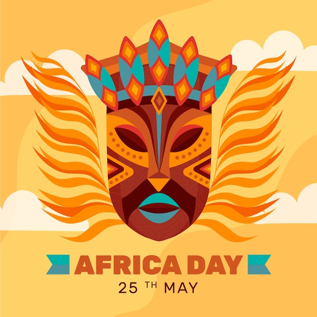 Flat africa day illustration