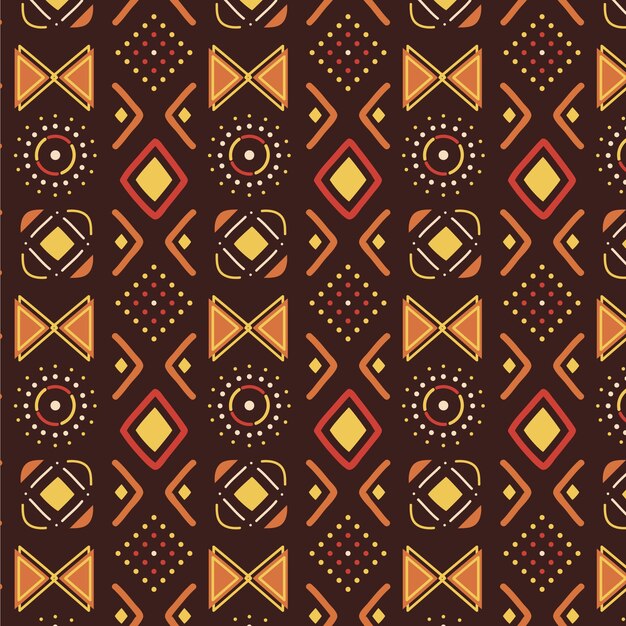 Flat african pattern design