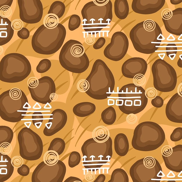 Flat african pattern design