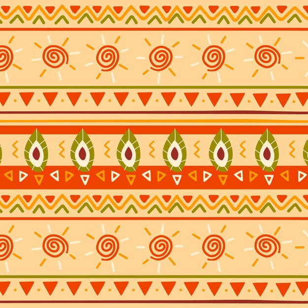 Flat african pattern design