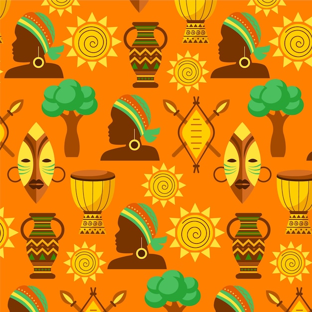 Free Vector flat african pattern design