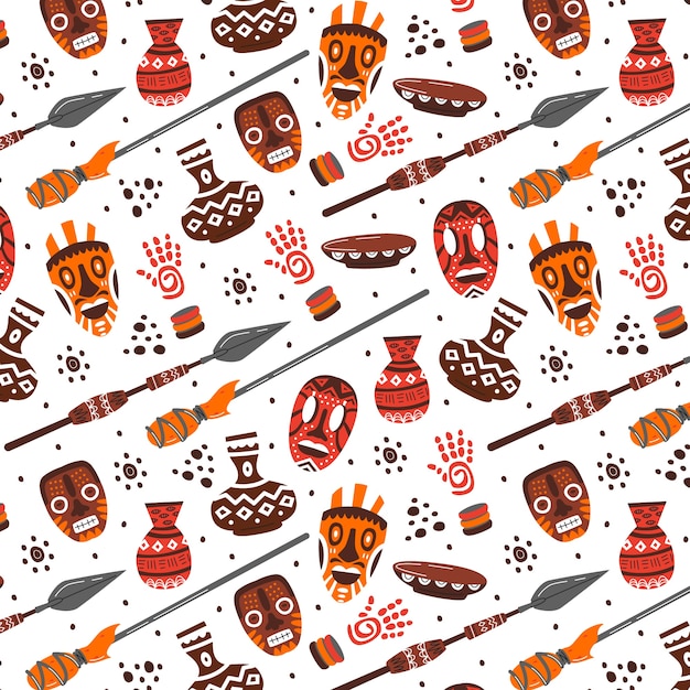 Flat african pattern design