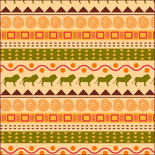 Flat african pattern