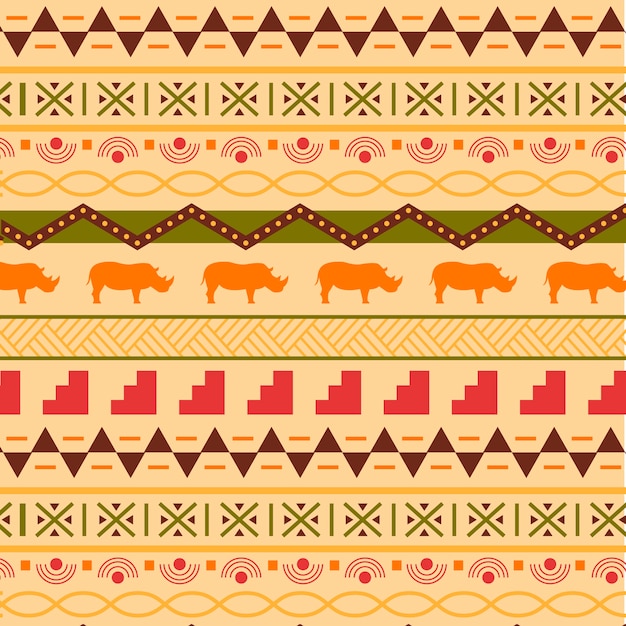 Free Vector flat african pattern