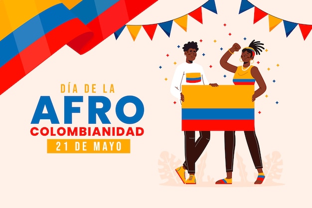 Flat afrocolombianidad background