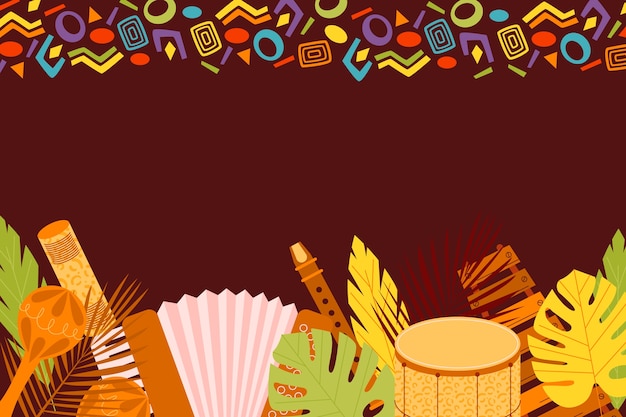 Free Vector flat afrocolombianidad background