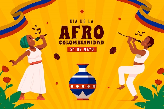 Free Vector flat afrocolombianidad background