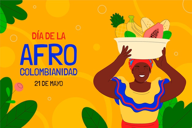 Flat afrocolombianidad background