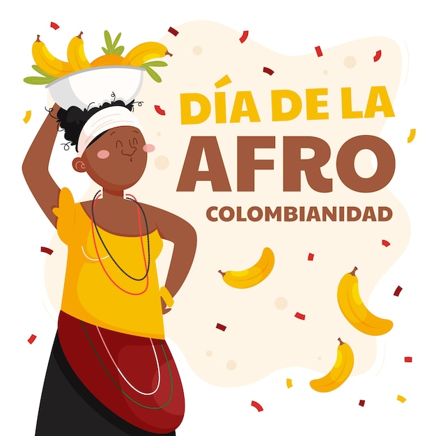 Free Vector flat afrocolombianidad illustration