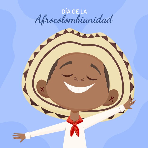 Flat afrocolombianidad illustration