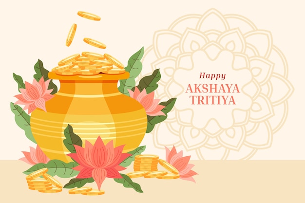 Flat akshaya tritiya background