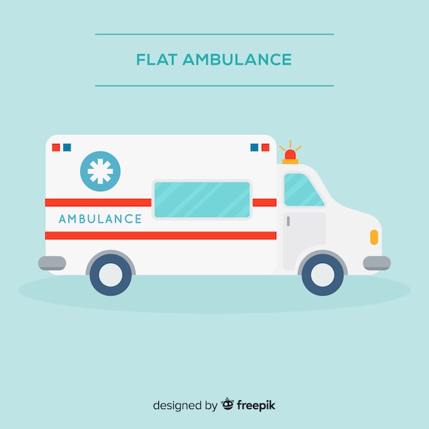 Free Vector flat ambulance concept