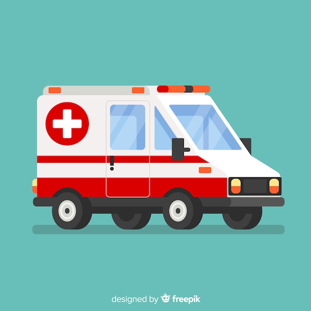 Free Vector flat ambulance