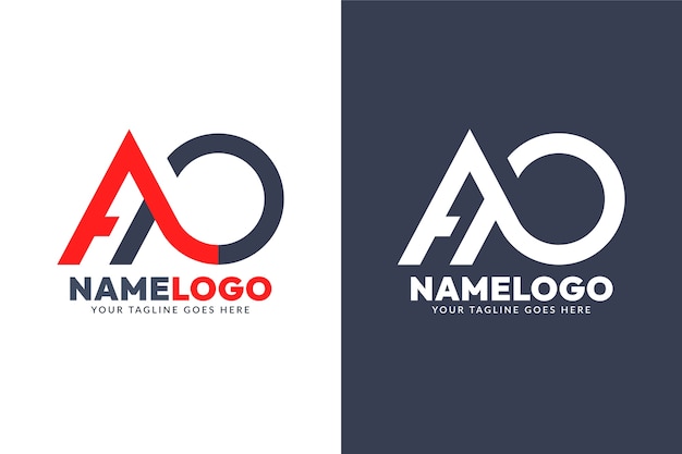 Free Vector flat ap monogram logo template