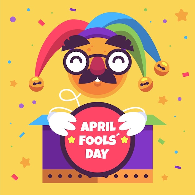 Free Vector flat april fools' day illustration