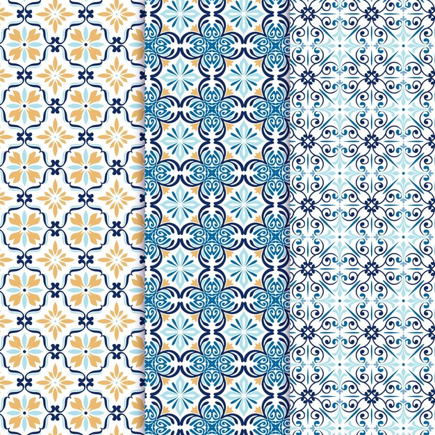 Flat arabic pattern collection