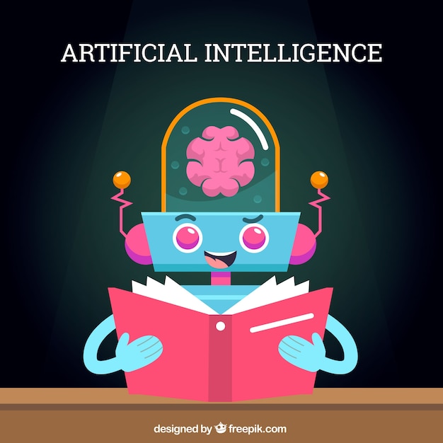 Free Vector flat artificial intelligence background