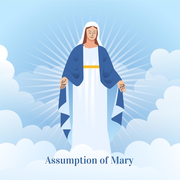 Free Vector flat assumption of mary illustration