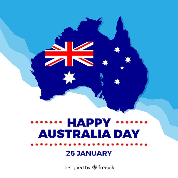 Flat australia day background