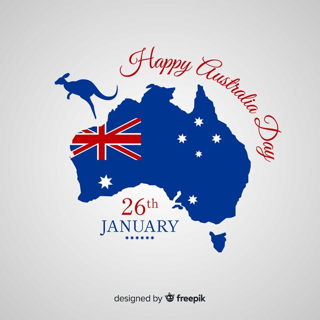 Flat australia day background