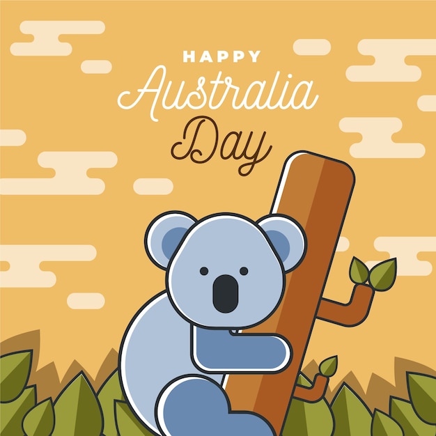 Free Vector flat australia day celebration concept