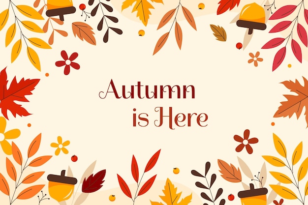 Free Vector flat autumn background