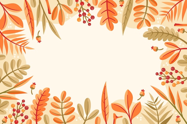 Free vector flat autumn background