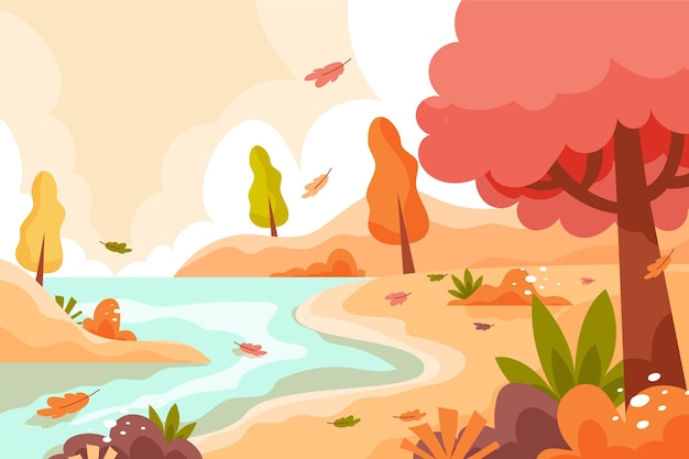 Free Vector flat autumn background