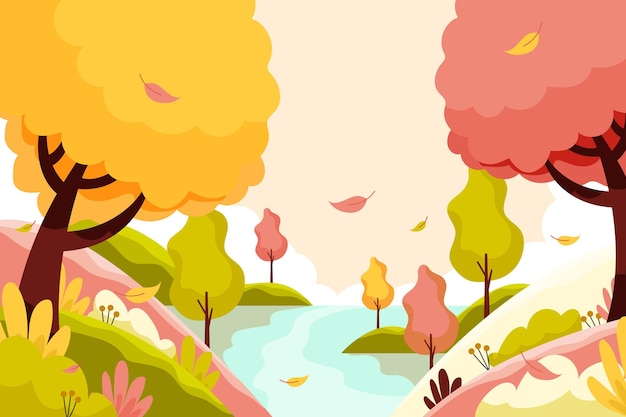 Free Vector flat autumn background