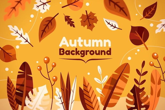 Flat autumn background