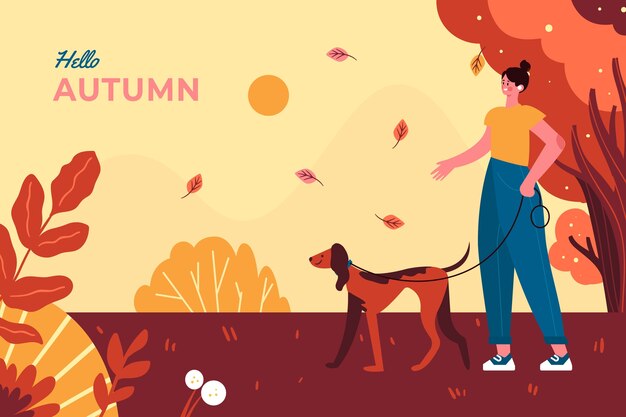 Flat autumn celebration background