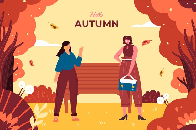 Flat autumn celebration background